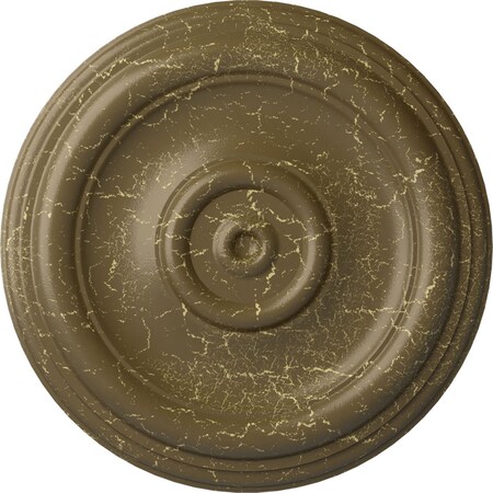 Ekena Millwork Traditional Ceiling Medallion (Fits Canopies up to 2 3/4"), 12"OD x 1"P, Mississippi Mud Crackle CM12TRMMC